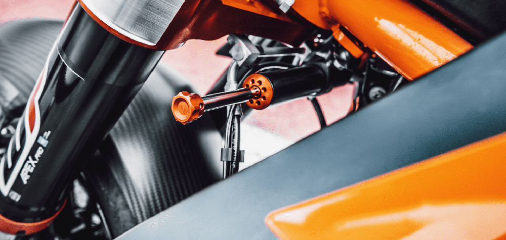 WPサスペンション　ステアリングダンパー装着例